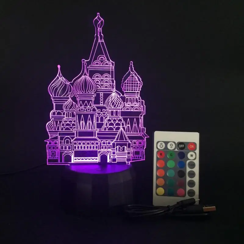 USB тачскрин для 3D LED Ночной светильник замена 7 цветов Настольная основа Свадебный