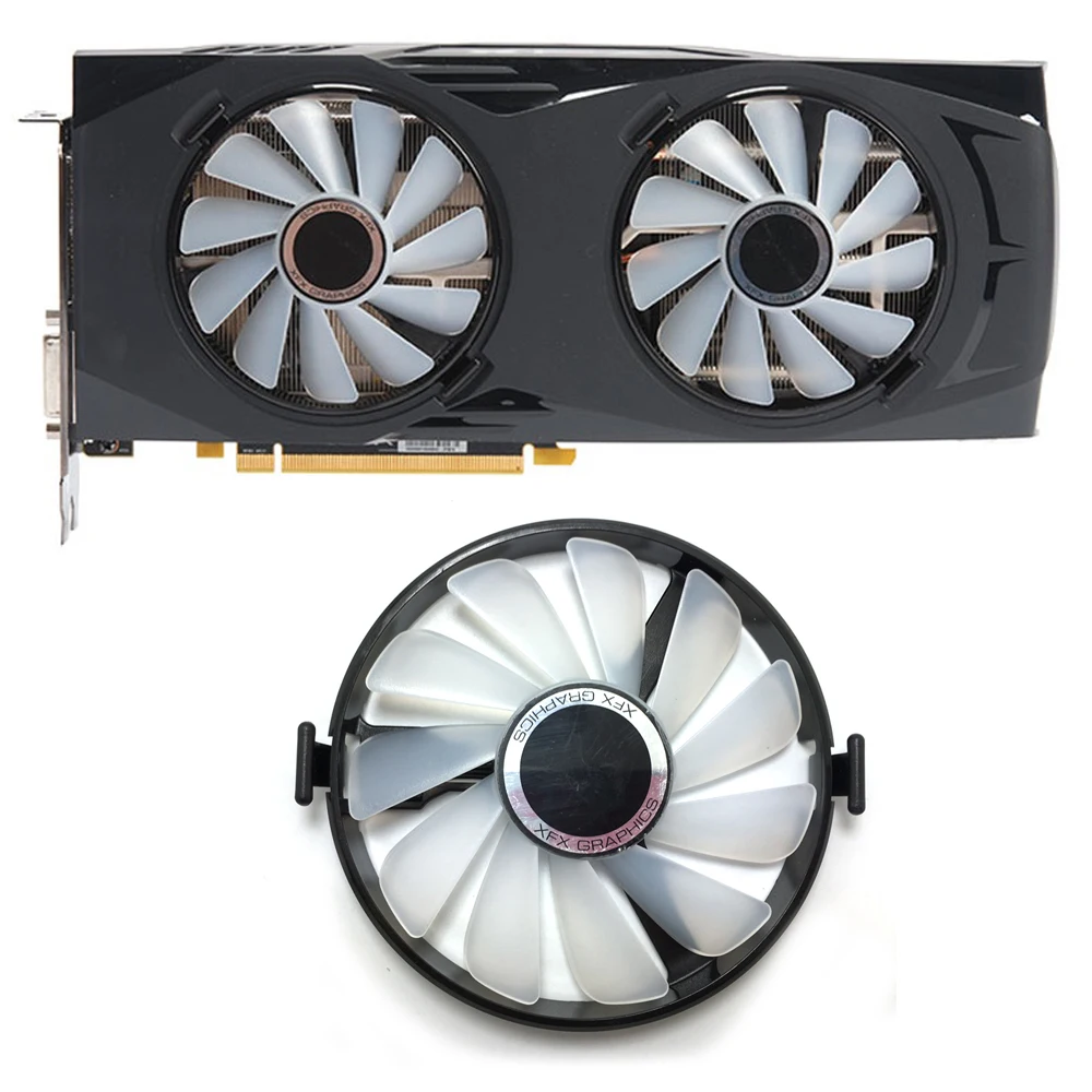 2PCS FDC10U12S9-C PC Cooler Fan Replace For XFX AMD Radeon RX 470 480 570 4G 580 8G RX460 RX 460 Graphics Card GPU Cooling
