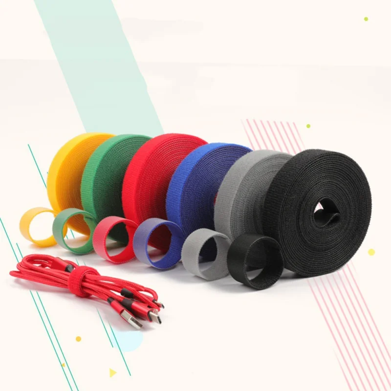 10 мм Многоразовые Кабельные стяжки самоклеющиеся нейлоновой застежкой-молнией