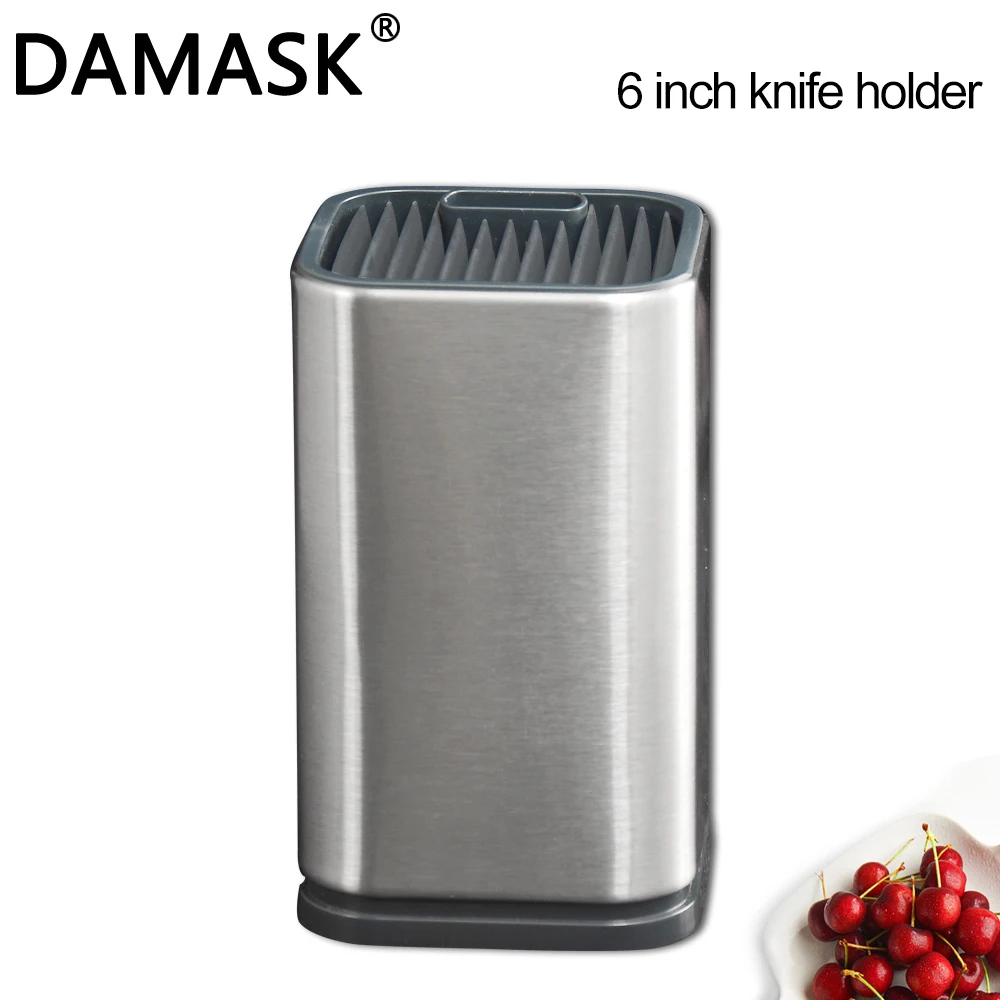 DAMASK подставка для кухонных ножей Многофункциональная подставка для ножей из нержавеющей стали подходит для нарезки ножей Santoku набор профессиональных блоков - Цвет: 6 Inch