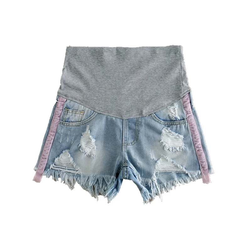 

2017 spring and summer shorts pregnant women denim shorts fashion break maternal shorts loose waist mantle pregnant clothes