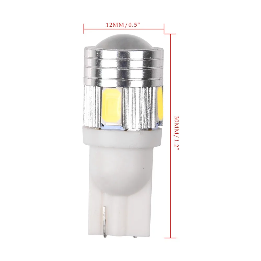 10 шт. T10 W5W 168 194 SMD СВЕТОДИОДНЫЙ Автомобильный клиновидный боковой светильник