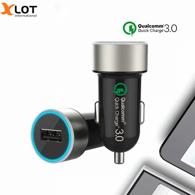 XLOT USB Автомобильное телефон Зарядное устройство QC 3 0 мобильный автомобильный