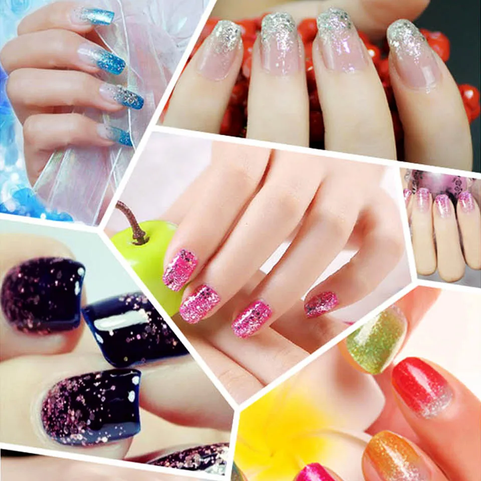 24 цвета Nailart блеск голографический лак Порошковые блестки для ногтей порошок