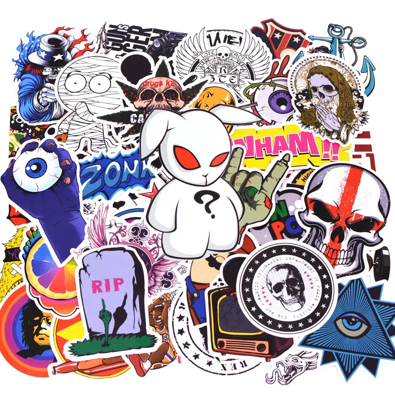 50pcs/pack A1 Anime Sticker Kids Toy Cool Stickers For DIY Children Stikers Luggage Laptop Skateboard Moto Car Kpop - купить по