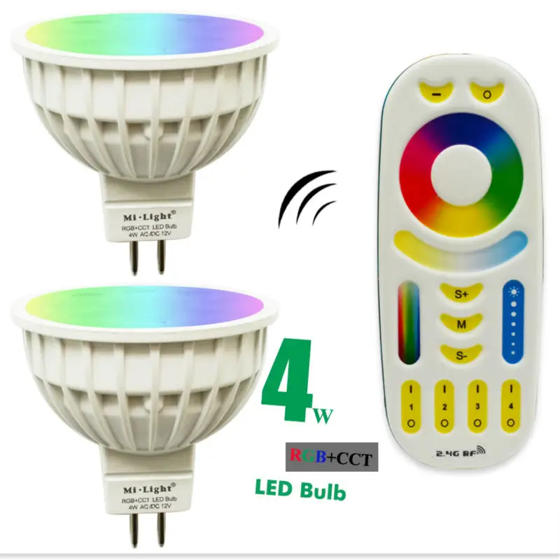4 Вт Mi светильник светодиодный лампы лампа с регулируемой яркостью MR16 RGB CCT (2700 6500 K)