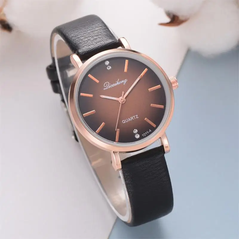 Элегантный аналоговый дисплей кварцевый механизм Кроко зернистый ПУ ремешок