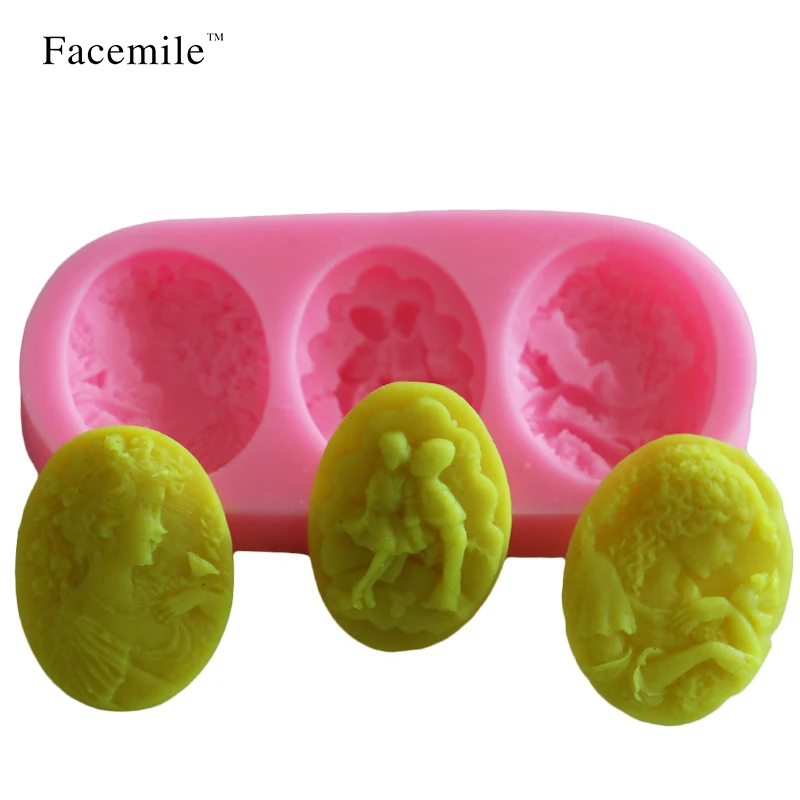 Facemile Lovers Valentine Kiss Силиконовое мыло для помадки 3D форма торта желе капкейков