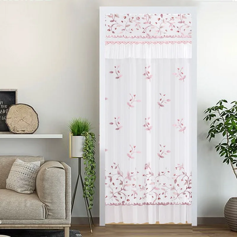 Летняя Кружевная декоративная занавеска с защитой от комаров и перфорацией