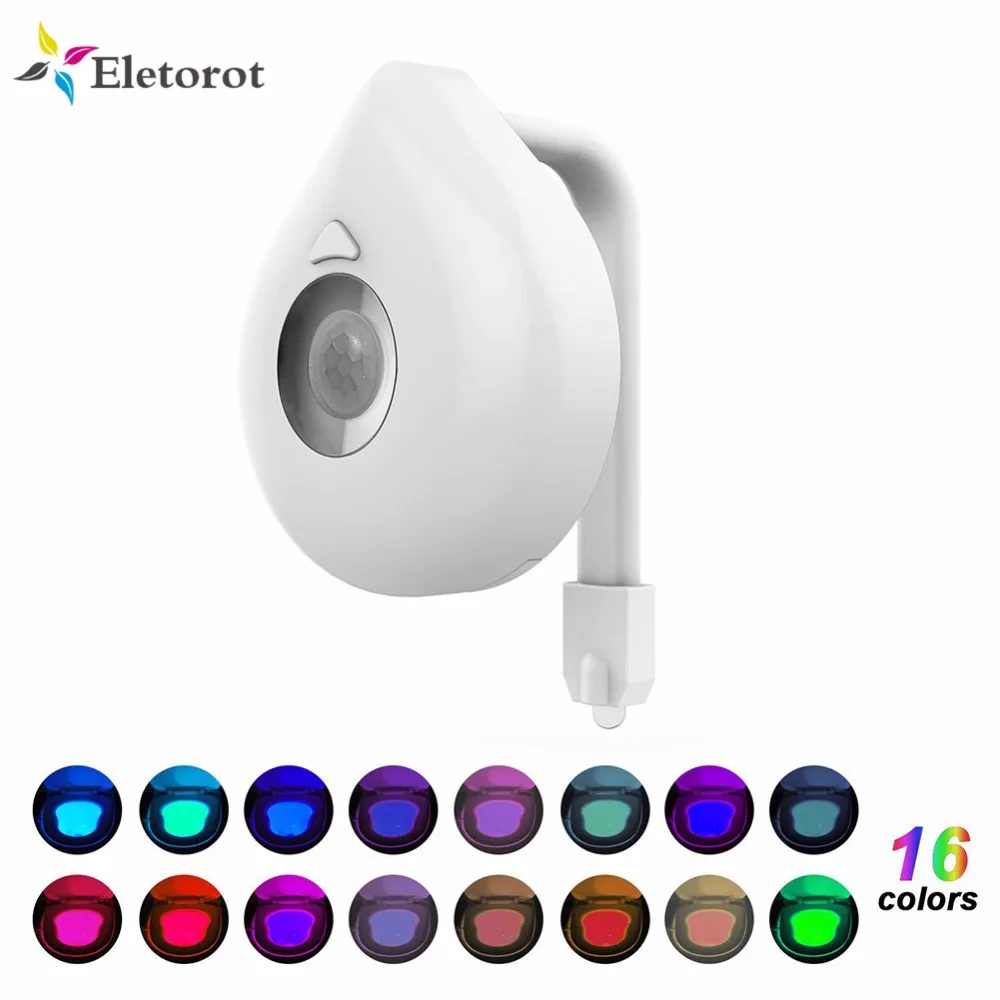 

16 Colors Toilet Night Light Smart PIR Body Motion Sensor LED Toilet Seat Lamp Motion Activated Toilet bathroom Bowl Night lamp