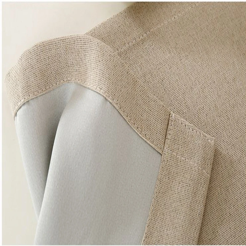 Плотные плотные льняные занавески с термоизоляцией современные для гостиной на