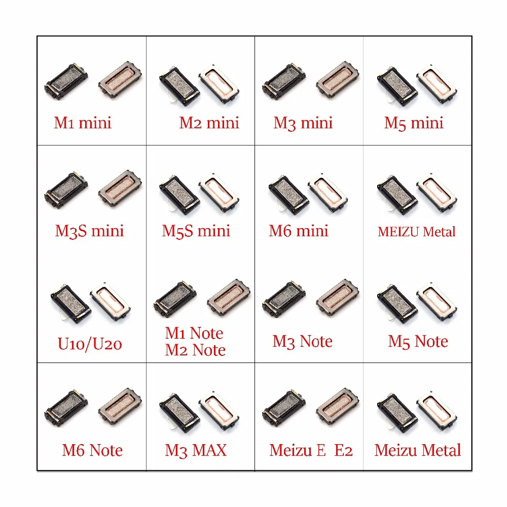 Новинка 2x Ушная Колонка для MEIZU meilan M1 M2 M3 M5 M6 Note m1 m2 m3 m3S m5 m5S m6 m6S mini M3E E2 MAX metal U10 U20