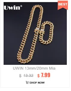 UWIN магнит разбитое сердце полный Iced Out кубического циркония кулон ожерелье Серебро Золото Цвет Мода хип хоп пара подарок ювелирные изделия