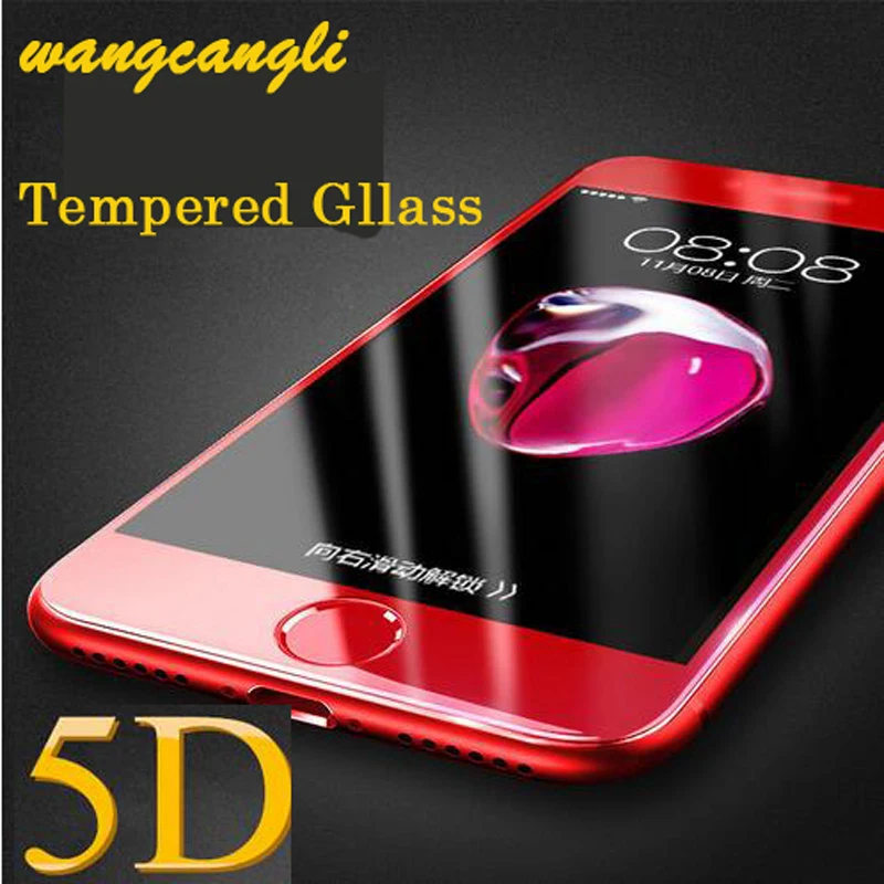 Wangcangli5D Защитная пленка для экрана iPhone 7 Plus 4D 5D полное покрытие стекло iPhone7
