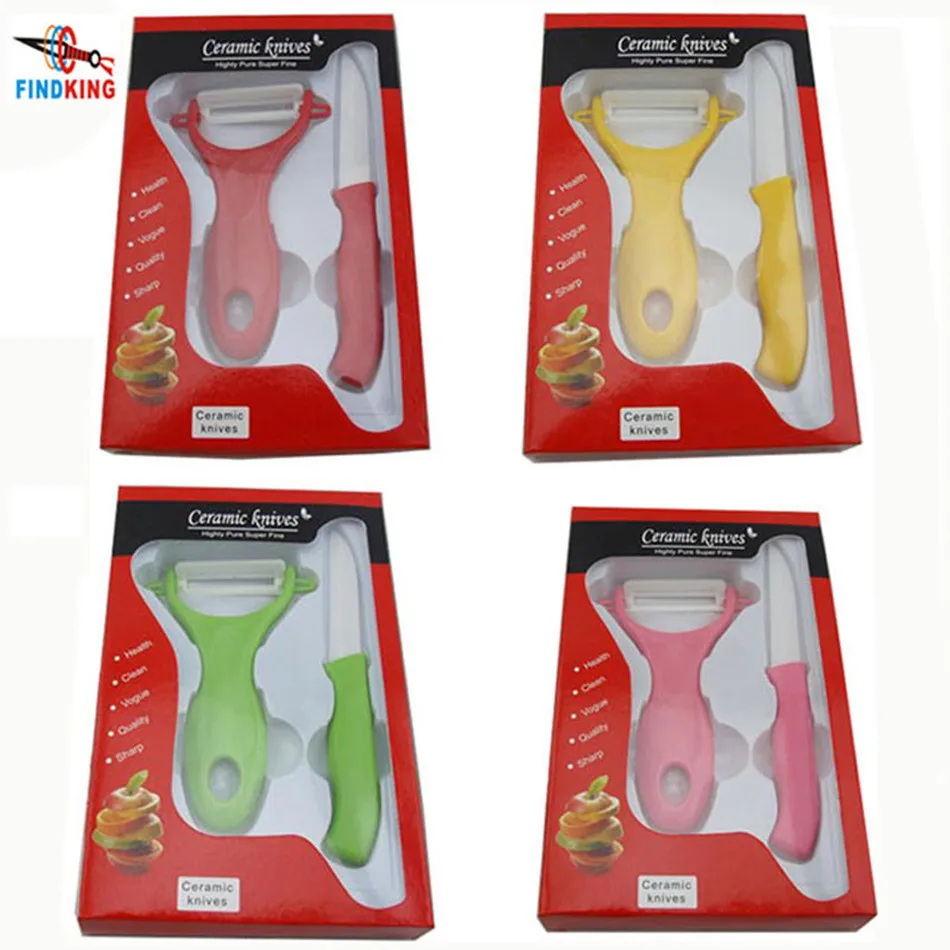 Керамические кухонные инструменты для подарка фруктовый нож с Овощечистка 2 в 1