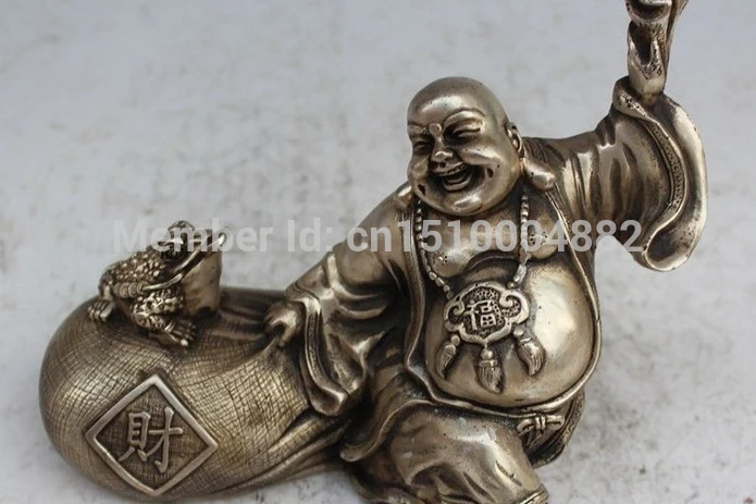 Shitou 0058 7.87 &quotРедкие Мяо серебряный Будда Хотей Миллер Цикада Богатство Статуя |