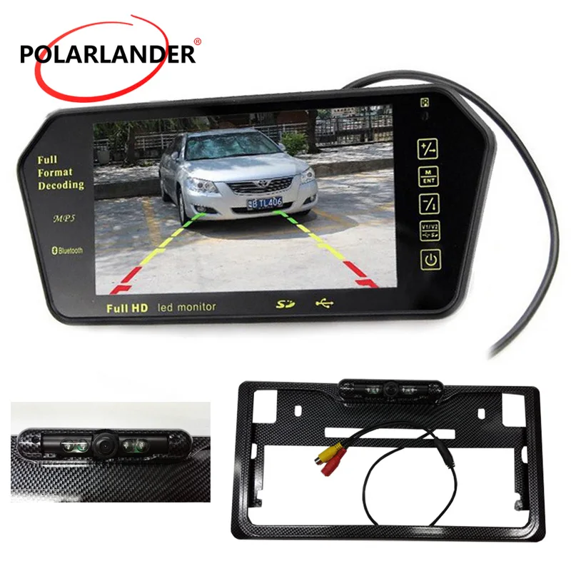 HD 7 дюймовый TFT ЖК дисплей система парковки 800*480 MP5 USB/SD/FM камера заднего вида