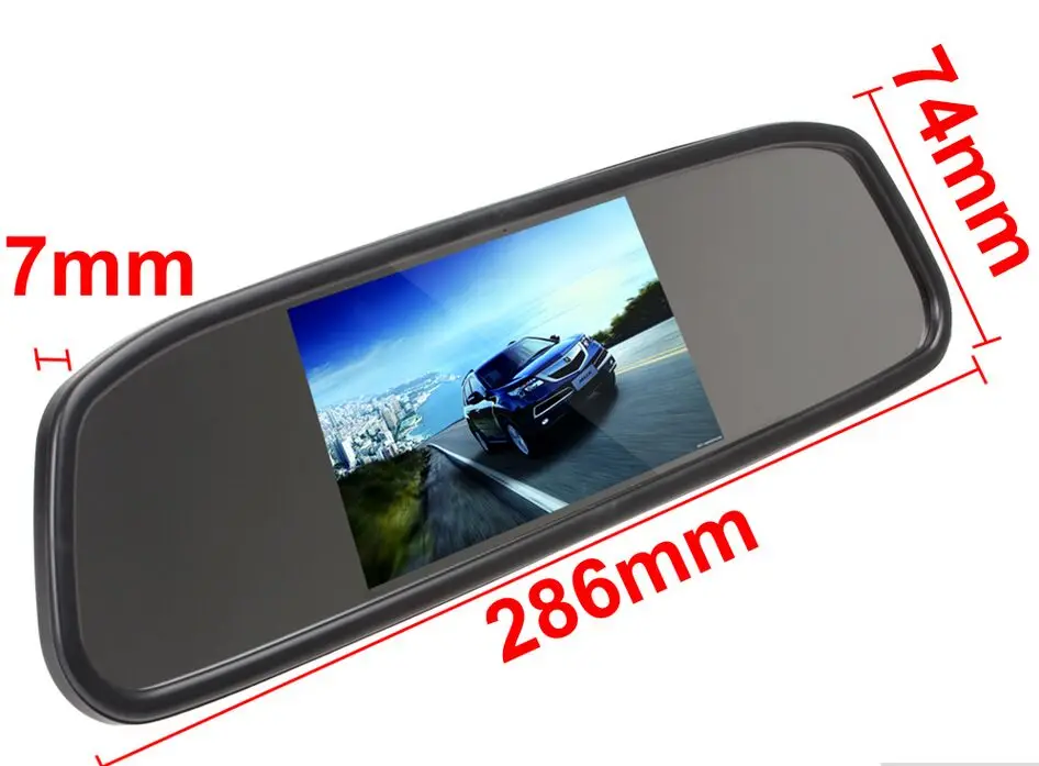 XYCING, 4,3 дюймов, Автомобильное зеркало заднего вида, монитор, 480x272, парковочный аппарат+ ночное видение, Автомобильная камера заднего вида, 170, широкоугольная