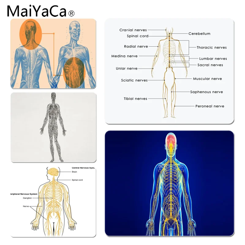 

MaiYaCa High Quality Nervous System Silicone Pad to Mouse Game Size for 180x220x2mm and 250x290x2mm Small Mousepad