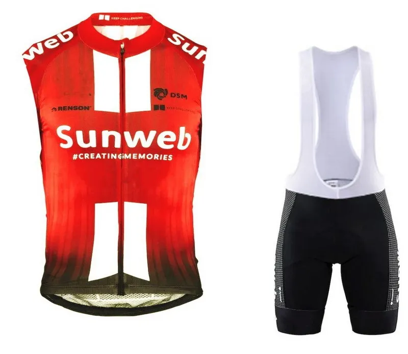 2019 SUNWEB PRO команда Без Рукавов Летняя Велоспорт Джерси летняя велосипедная одежда