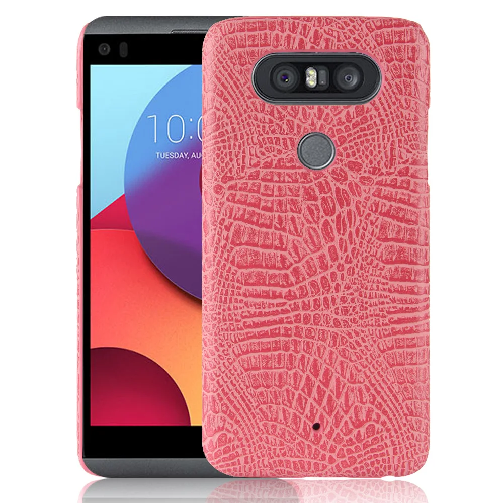 Роскошный кожаный чехол из крокодиловой кожи для LG Q8 с узором противоударный