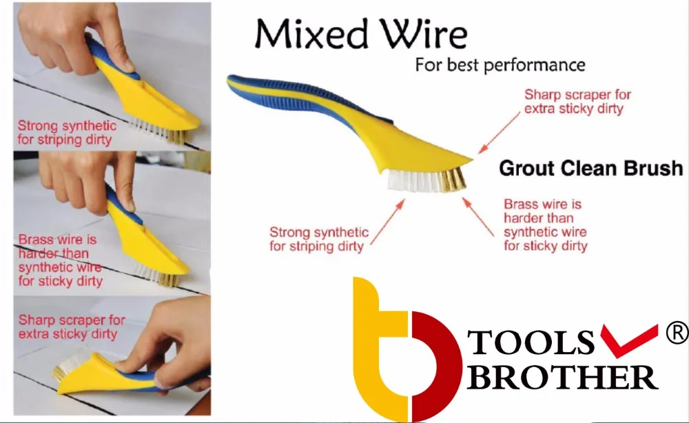 

Free Shipping2pcs Flexible 360 degree bent 45degree bent nozzle All Corner Uses and 2pcs Grout Cleaning Brush Caulking Brush