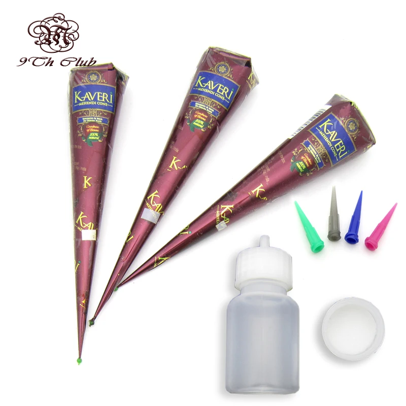 3 шт. черная паста для татуировки хной натуральная коричневая индийская хной|cap