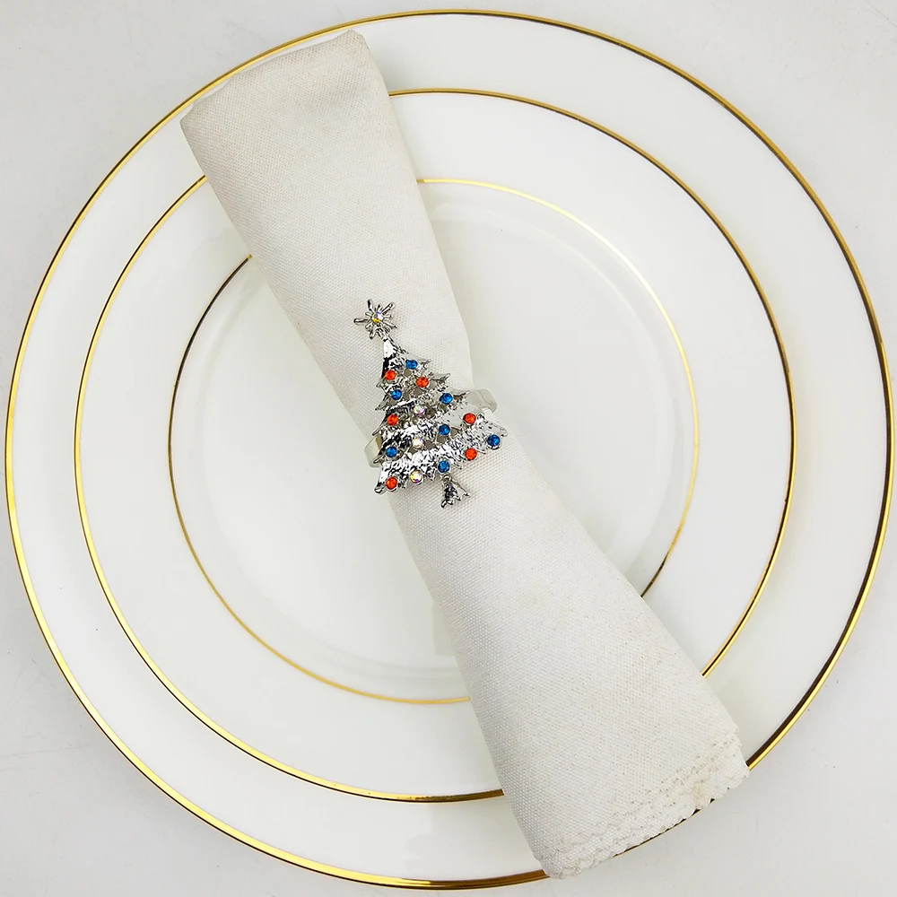 Изысканная маленькая красная Цветочная Пряжка для салфеток отеля мягкое кольцо