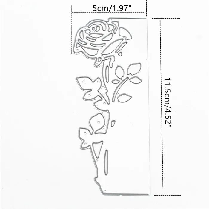 Rose Back Ground Border Metal Cutting Dies Stencils For Paper Card Making Scrapbooking Photo Album Decor Papercraft Tools | Дом и сад