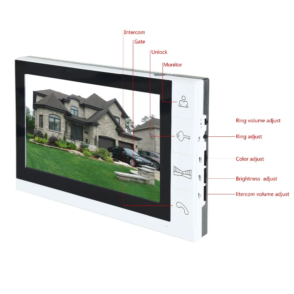 9 дюймов цветной TFT-LCD монитор видеодомофон домофон система для дома частный домашний вызов панель Дверная панель ввода домофоны