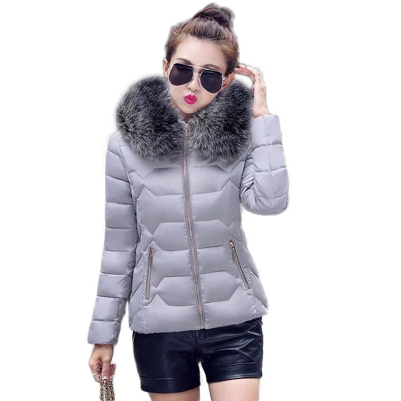 Женская парка с искусственным мехом зимняя хлопковая воротником 2019|collar parka|down