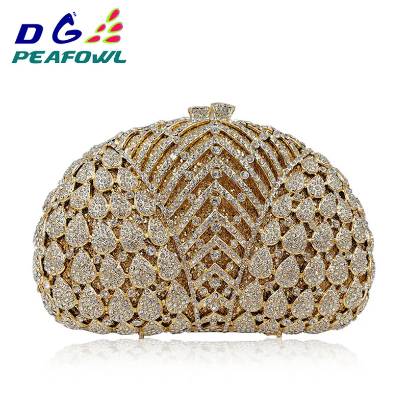 Luxury Crystal Golden/Silver Diamond Flower Book Clutch Bag Wedding Dress Bag Toiletry Bag Evening Party Package Day Bags