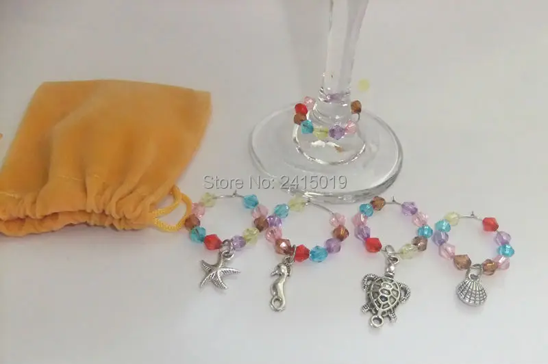 Бесплатная доставка 18x Летний Пляжный праздничный темативечерние винный бокал