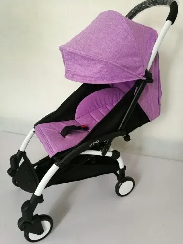 flax purple BABYYOYA 175 градусов кожа или Лен солнцезащитный чехол и Подушка сиденья набор Yoya yoyo Новое поступление красочные аксессуары для детских колясок - Цвет: flax purple