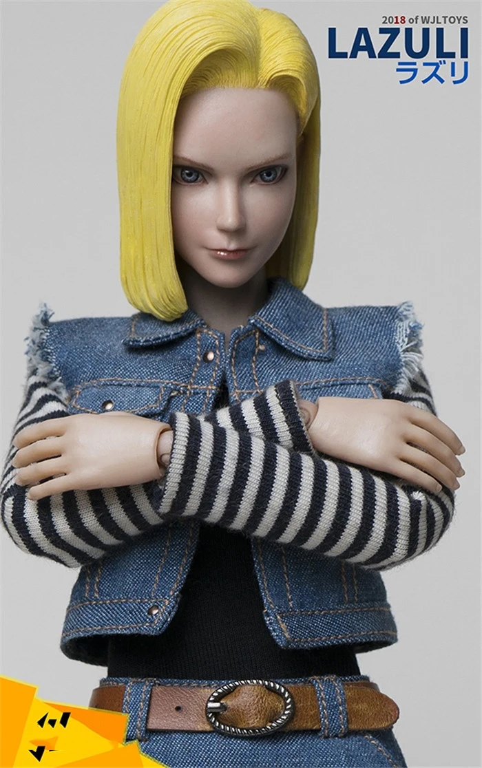 Collectible TY-007 1/6 Dragonball Android 18 LAZULI PVC Cosplay Anime Naruto 12'' Female Action Figure Movable for Fans Gifts