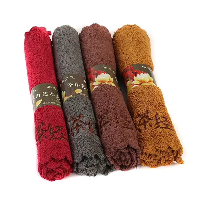 

DoreenBeads Tea Towel Reusable Puer Black Green Tea Napkins Strong Water Absorption Thick Teaware Kitchen Accessories Wholesale
