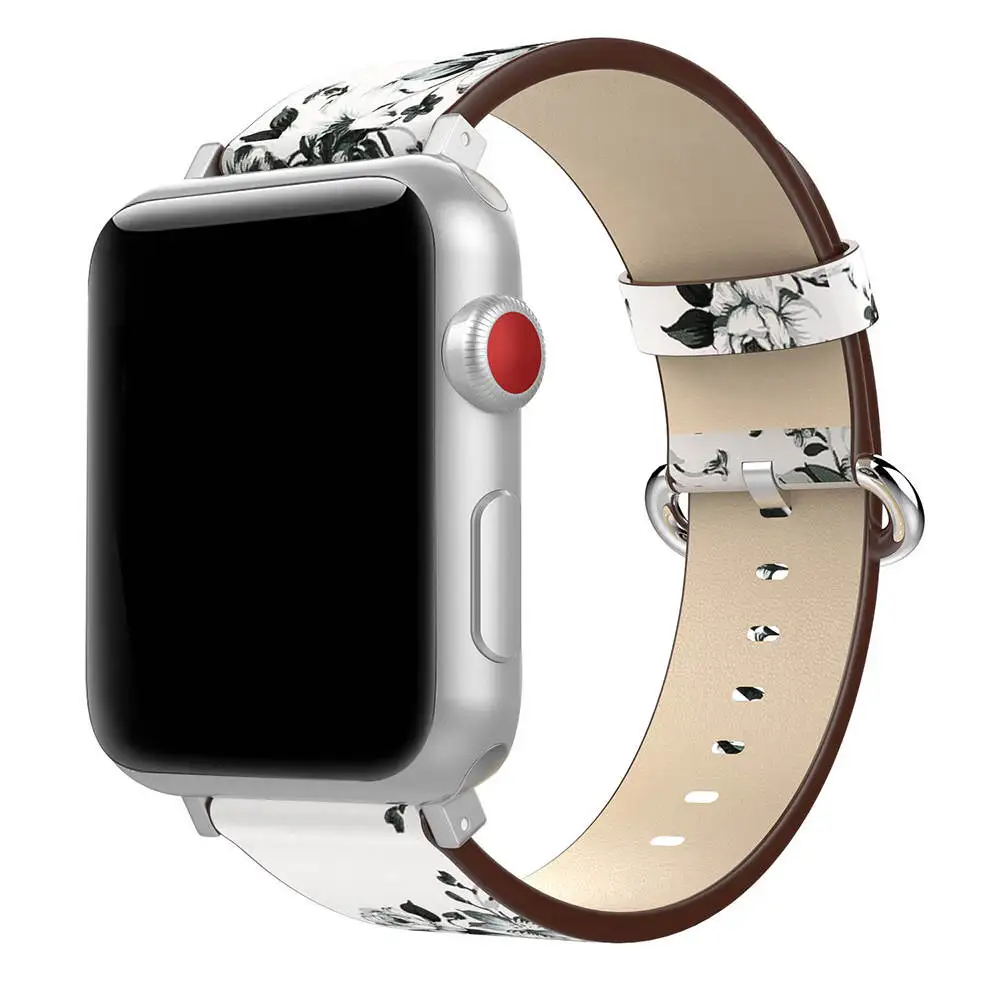 Высококачественная Петля из натуральной кожи для iWatch 4 40 мм 44 спортивный браслет