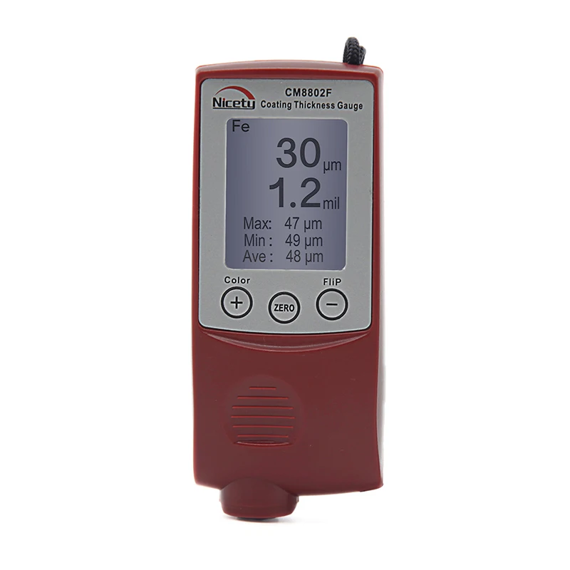 Nicety CM8802FN цветной дисплей покрытие толщиномер краски ing толщина измерения Фильм Толщиномер автомобиля краски Тестер