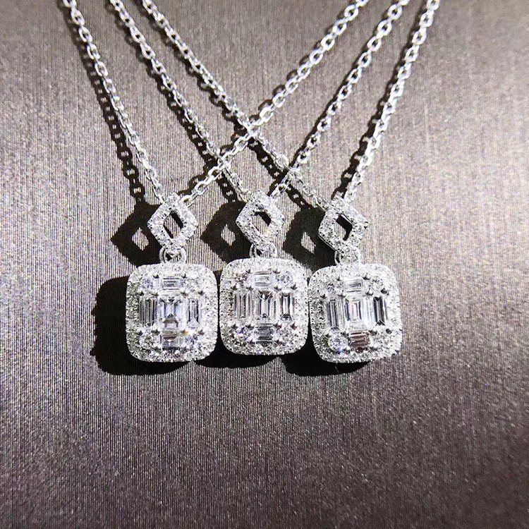 Роскошная бижутерия уникальная ручная работа T Princess Cut 5A циркониевая квадратная