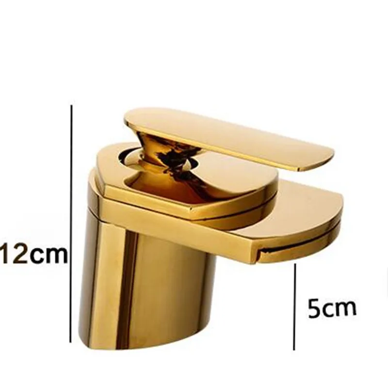 Bathroom Basin Faucet Total Brass Golden Sink Mixer Tap Hot &amp Cold Single Handle Waterfall Lavatory Crane | Обустройство дома