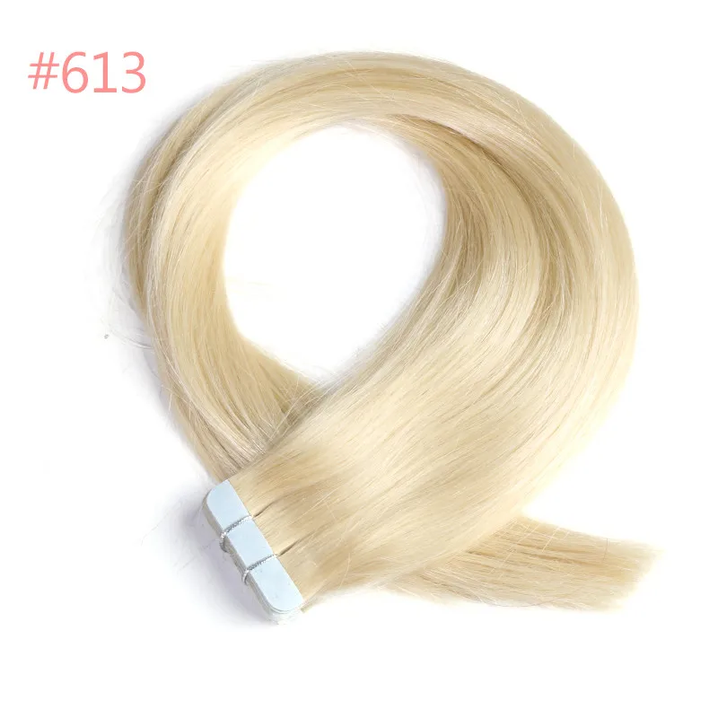 Addbeauty волос 1" 20" 2" Remy Пряди человеческих волос для наращивания 2,5 г/подставка 20 шт./упак. Цвет# 1b#613#27#4 пряди волос на ленте, волосы на Клейкой Ленте имитирующей кожу 50 г