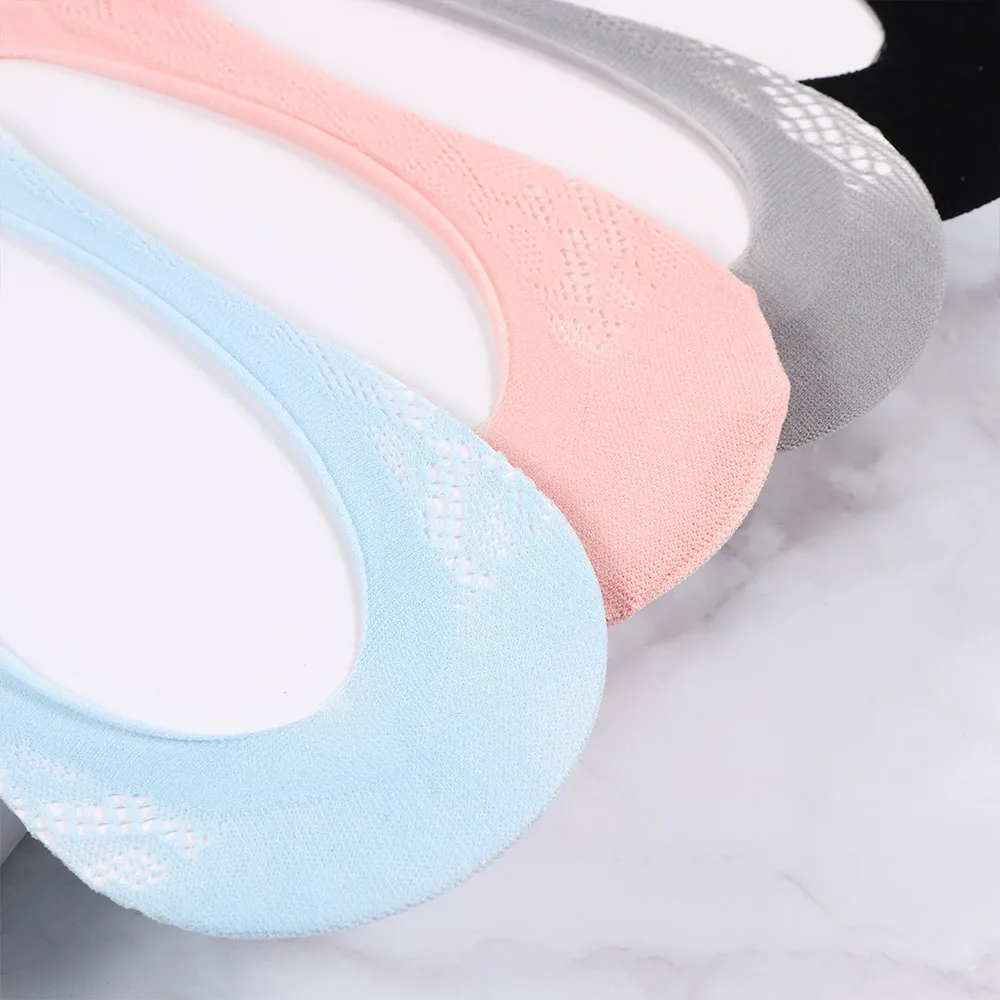 Fashion Low Cut Boat Socks Flexible Non-slip Anti-skid Invisible Soft Women Cotton Silicone Lace Hot | Женская одежда