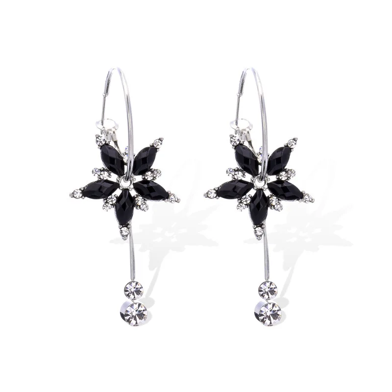 Женские длинные серьги кисточки с цветами 2019|Серьги-подвески| |