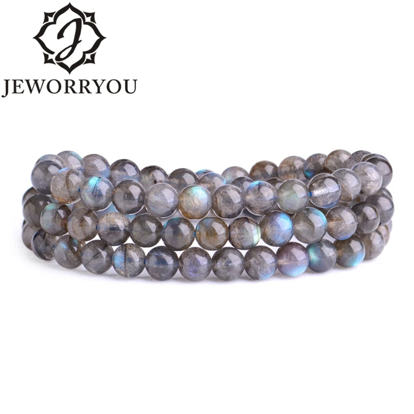 Женский браслет из лунного камня трех колец 4 8 мм|bracelet fashion|bracelet femmebracelet women |