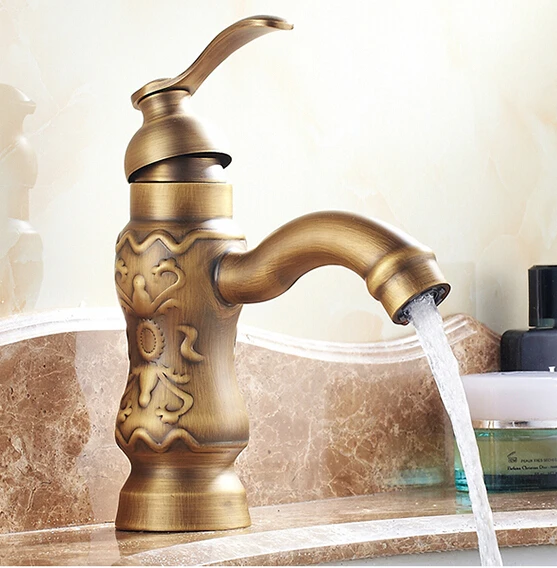 new arrival high quality antique luxury art carved bathroom single lever design sink faucet basin tap mixer | Обустройство дома