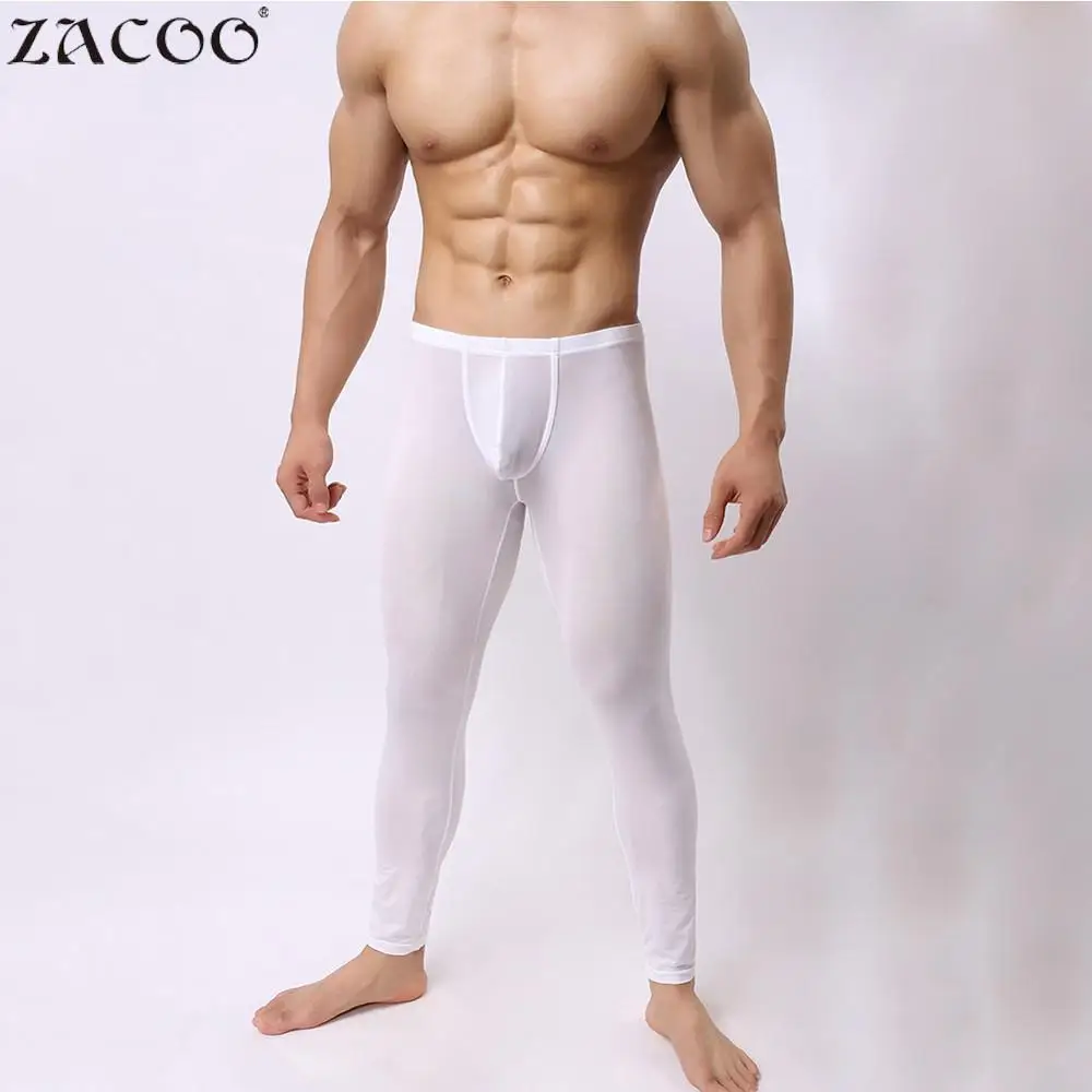 ZACOO Мужские штаны для сна домашняя одежда сексуальное нижнее белье однотонные