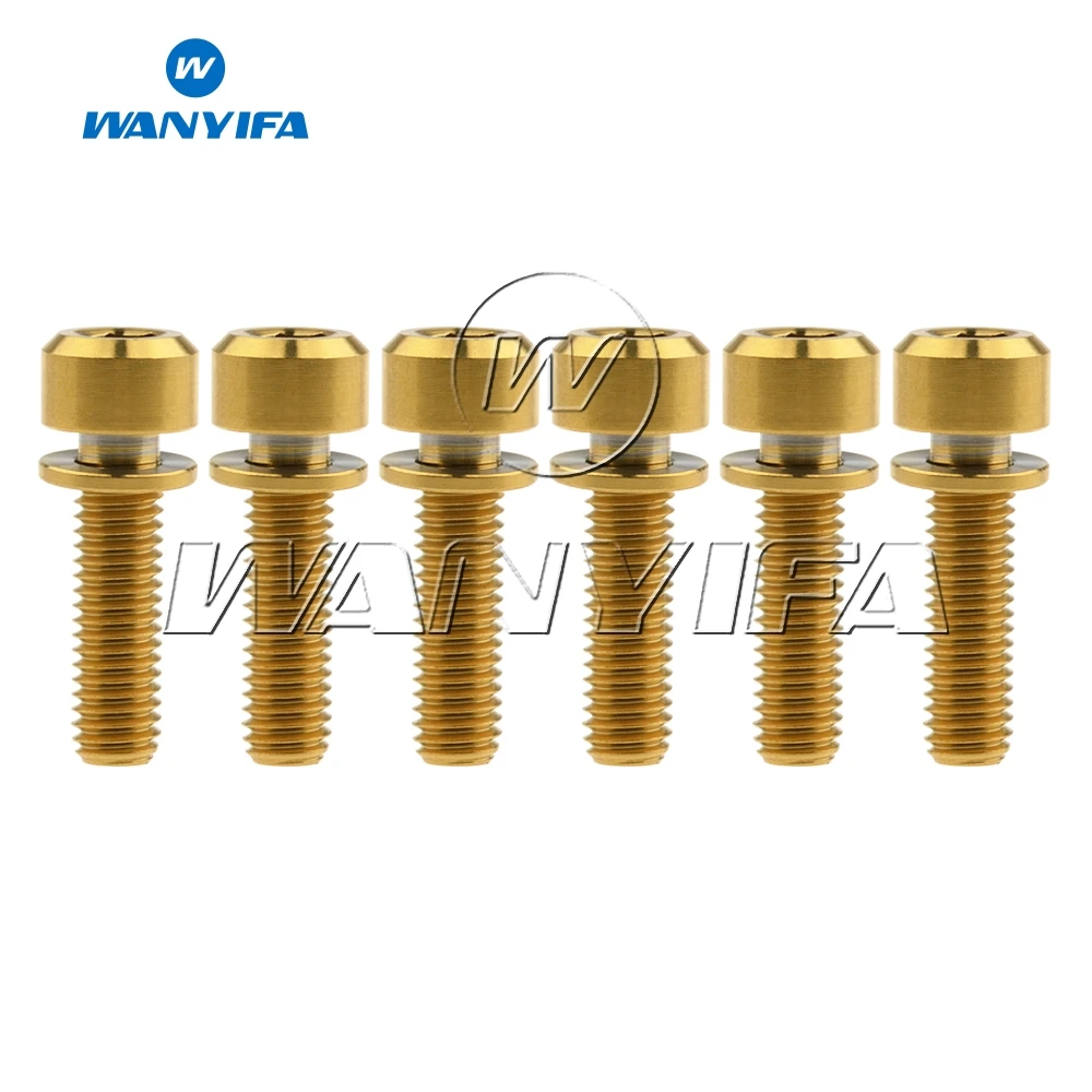 Титановый болт &quotwanifa&quot M5x16mm M5x18mm M5X20mm титановый Ti велосипедные шурупы с шайбой 6