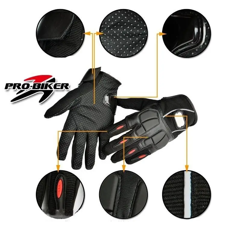 Перчатки для мотогонок PRO-BIKER кожаные перчатки из лайкры теплые езды на