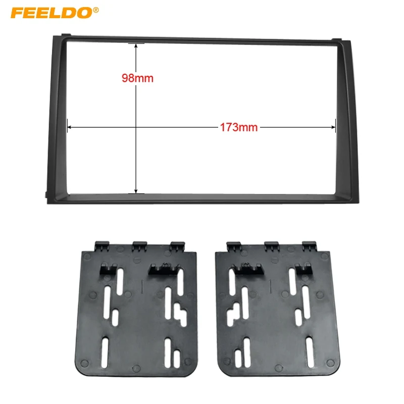 

FEELDO Car Refitting 2DIN DVD Frame Panel Dash Mount Kit Trim Radio Audio Fascia Frame For KIA SOUL 2010 #FD5188