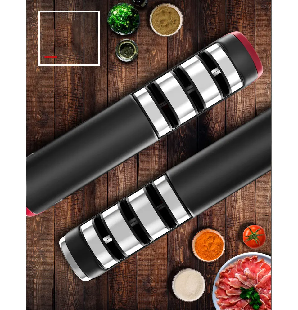 Wonderlife KitchenStainless Steel Knife Sharpener For Straight Serrated Knives Sharpens Scissors 3 Stages Kitchen Gadget Tools